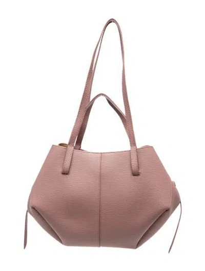 Pre-owned Polene Leather Tote In Neutrals