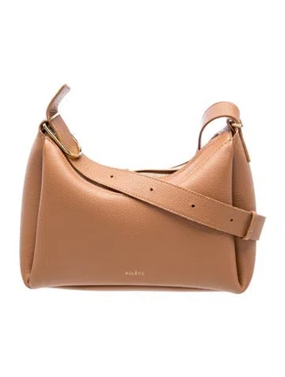 Pre-owned Polene Leather Umi Crossbody Bag Medium In Brown