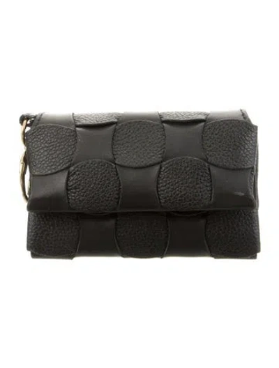 Pre-owned Polene Leather Wallet In Black