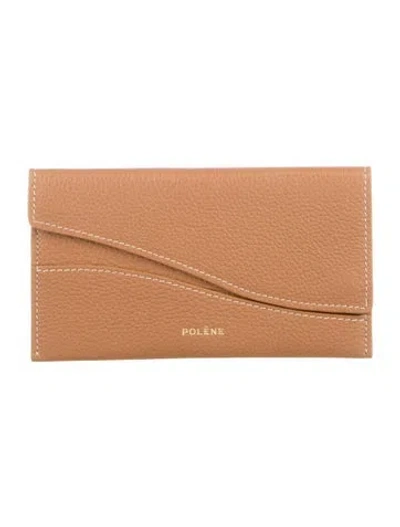 Pre-owned Polene Leather Wallet In Brown