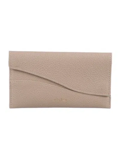 Pre-owned Polene Leather Wallet In Neutral