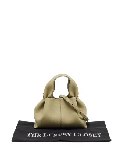 Pre-owned Polene Mini Numéro Neuf Mini Top Handle Bag In Green