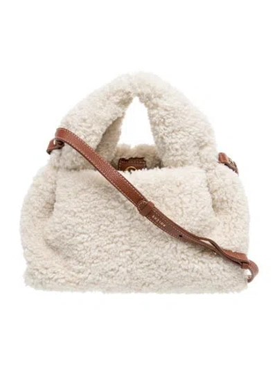 Pre-owned Polene Numéro Neuf W/ Strap Mini In Neutral