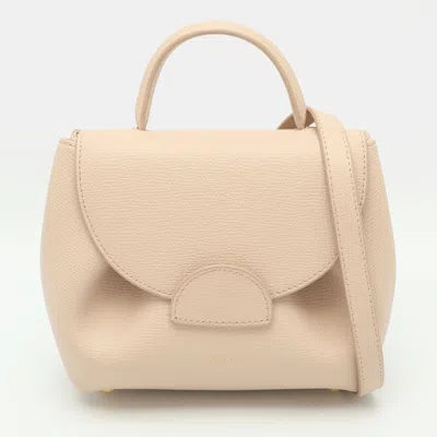Pre-owned Polene Numéro Un Nano Light Beige Leather Top Handle Bag