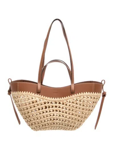 Pre-owned Polene Raffia Cyme In Neutrals