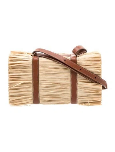 Pre-owned Polene Raffia The Pai Bag In Neutrals