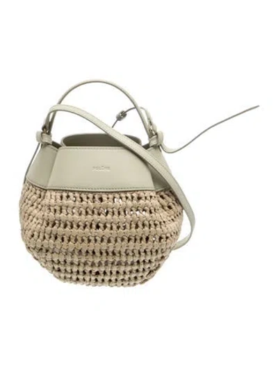 Pre-owned Polene Raffia Tsubi In Neutrals