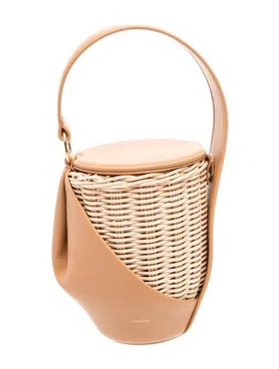 Pre-owned Polene Rattan Yke In Neutrals