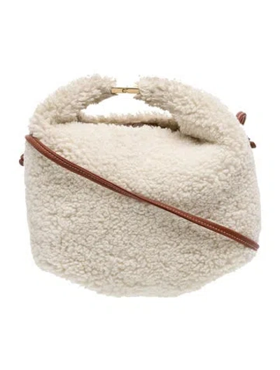 Pre-owned Polene Wool Crossbody Bag In Neutral