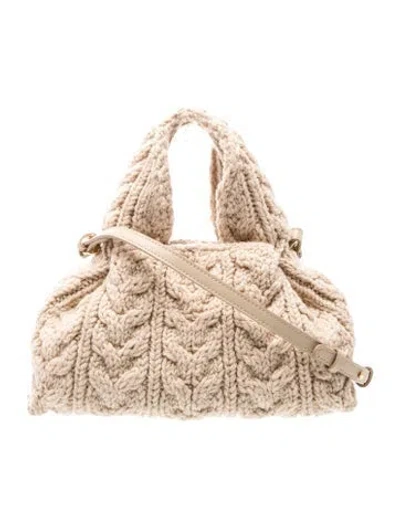 Pre-owned Polene Wool Numéro Neuf Mini In Neutral