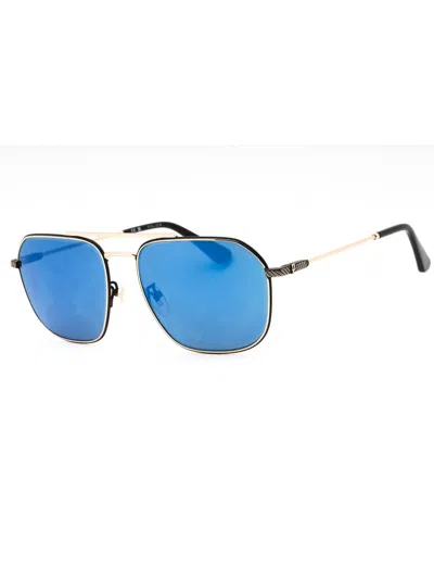 Police Aviator Sunglasses With Blue Mirror Lenses - 60mm In Gold