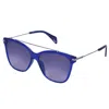 Police Bicolor Metal Sunglasses In Blue