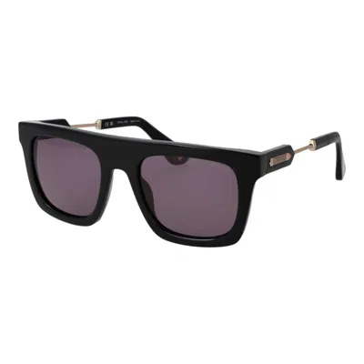 Police Black Cellulose Acetate Sunglasses In Brown