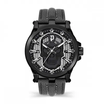 Police Black Leather Dress Watch