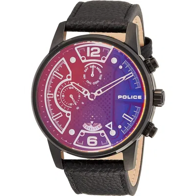 Police Black Leather Men's Watch