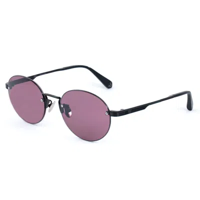 Police Black Metal Sunglasses In Purple