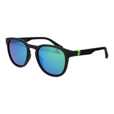 Police Black Plastic Sunglasses In Blue