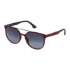 Police Brown Acetate Sunglasses In Burgundy