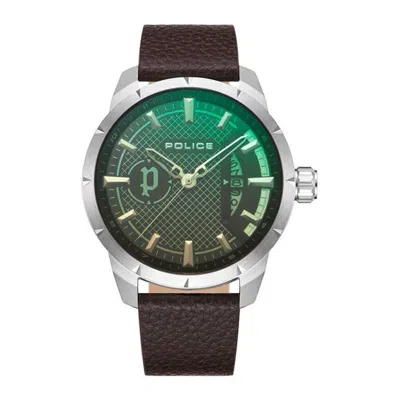 Police Brown Leather Men's Watch
