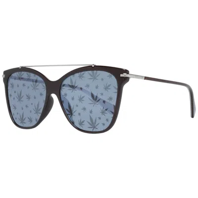 Police Brown Metal & Plastic Sunglasses In Blue