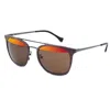 Police Brown Metal Sunglasses In Gray