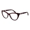 Police Burgundy Women Glasses Frame In Red