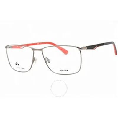 Police Demo Rectangular Unisex Eyeglasses Vplf06 0509 57 In White