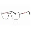 Police Demo Square Unisex Eyeglasses Vplf08 0568 52