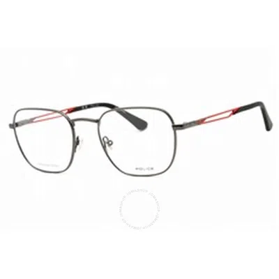 Police Demo Square Unisex Eyeglasses Vplf08 0568 52 In Black