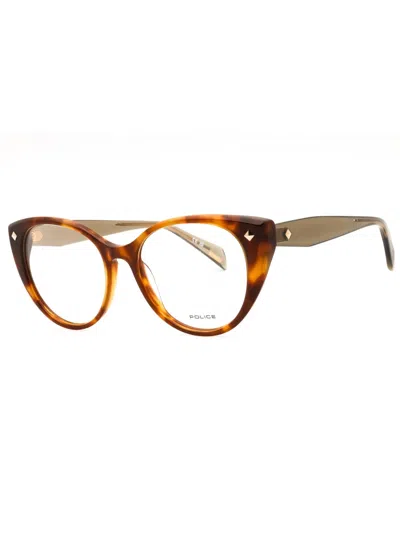 Police Elegant Cat-eye Eyeglasses For Women - Vplm02 In Brown