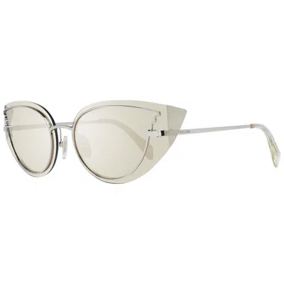 Police Gold Metal Sunglasses In Metallic