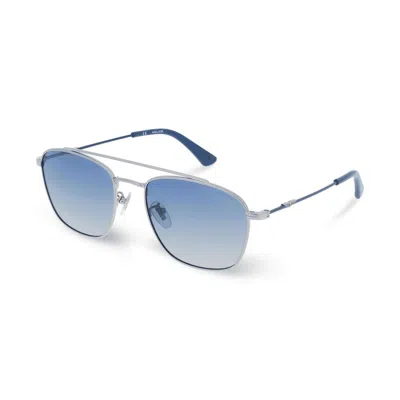 Police Gray Metal Sunglasses In Silver