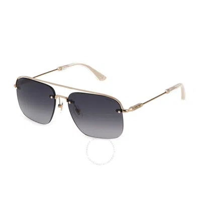 Police Grey Gradient Navigator Unisex Sunglasses Splf72 0300 59 In Gold
