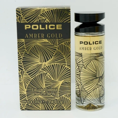 Police Ladies Amber Gold Edt Spray 3.4 oz Fragrances 679602541107 In Amber / Gold
