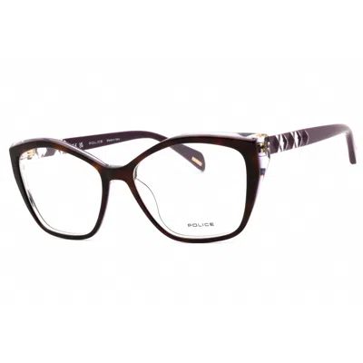 Police Ladies Brown Cat Eye Eyeglass Frames Vpll32m