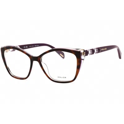 Police Ladies Brown Cat Eye Eyeglass Frames Vpll32v