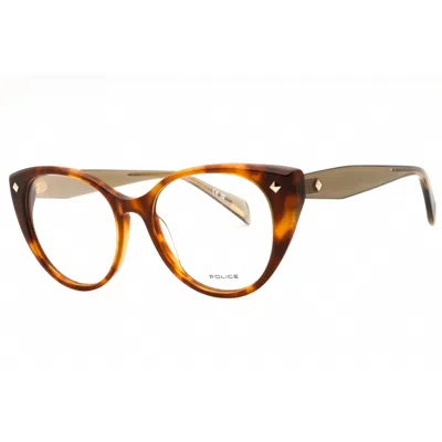 Police Ladies Brown Cat Eye Eyeglass Frames Vplm02