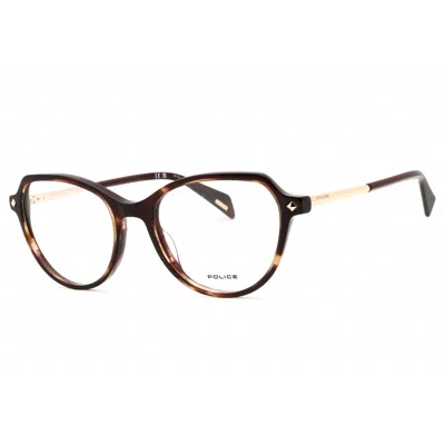 Police Ladies Brown Cat Eye Eyeglass Frames Vplm07