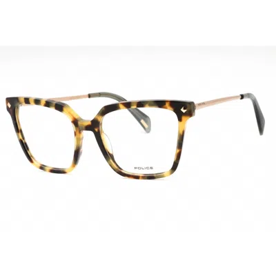 Police Ladies Brown Rectangular Eyeglass Frames Vpld26