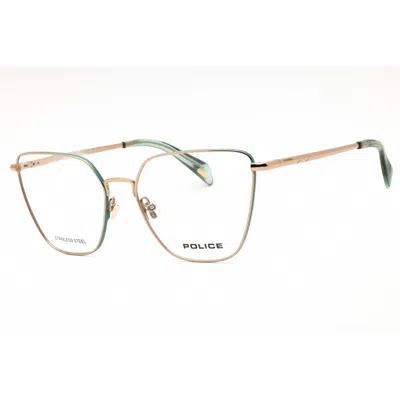 Police Ladies Gold Tone Cat Eye Eyeglass Frames Vpll30m