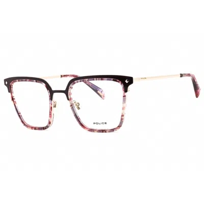 Police Ladies Gold Tone Rectangular Eyeglass Frames Vplg25