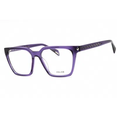 Police Ladies Purple Rectangular Eyeglass Frames Vplg29