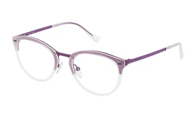 Police Ladies Shiny Lilac Pest Round Eyeglass Frames Vpl2835008nv