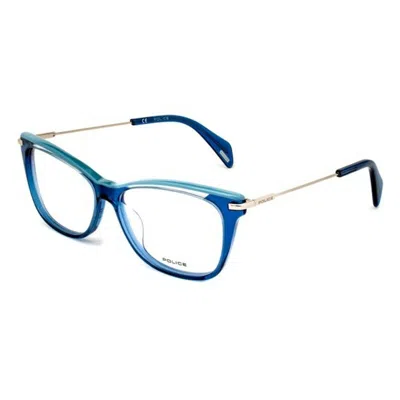 Police Ladies' Spectacle Frame  Vpl506e530955  53 Mm Gbby2 In Blue