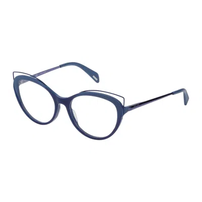 Police Ladies' Spectacle Frame  Vpl930-5407b1  54 Mm Gbby2 In Blue
