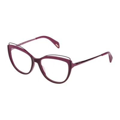 Police Ladies' Spectacle Frame  Vpl931m5307m2  53 Mm Gbby2 In Red