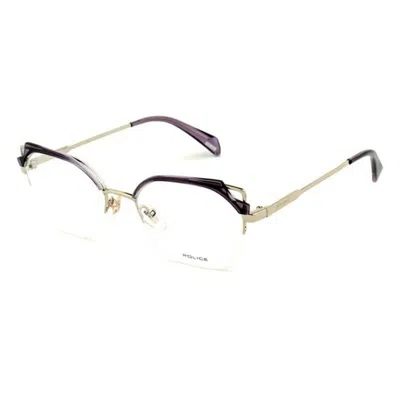 Police Ladies' Spectacle Frame  Vpla040579  52 Mm Gbby2 In Gold