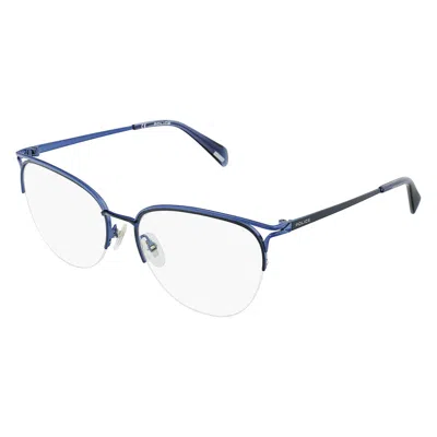 Police Ladies' Spectacle Frame  Vplc32-5508h7  55 Mm Gbby2 In Blue