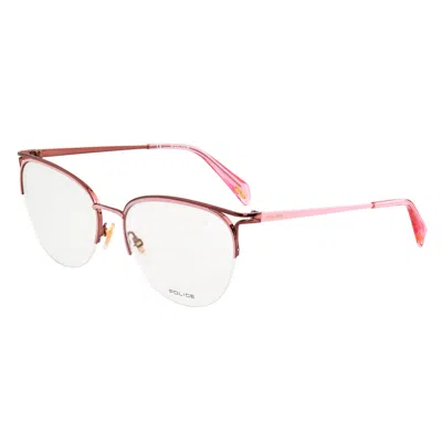Police Ladies' Spectacle Frame  Vplc32-550k96  55 Mm Gbby2 In Red