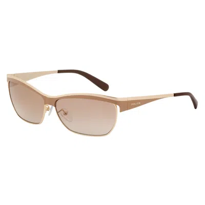 Police Ladies' Sunglasses  S8764-62f92x  62 Mm Gbby2 In Brown